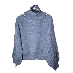 Noracora Sweater Womens xl Blue Wide Sleeve Wool